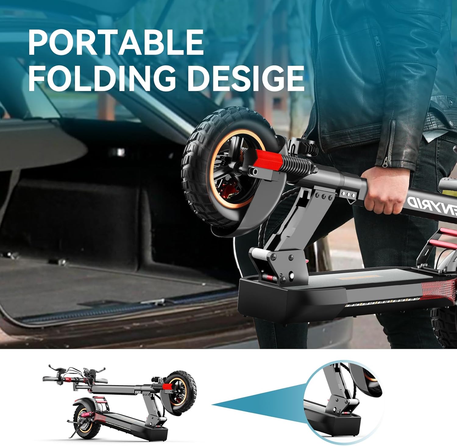 iENYRID M4 electric scooter 800w all terrain electric scooter with seat
